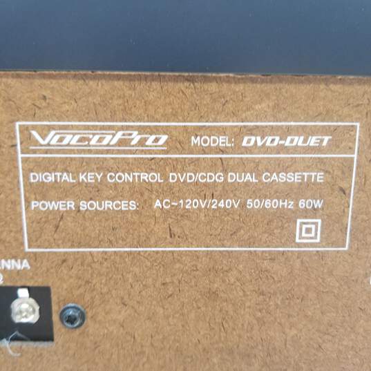VocoPro DVD-Duet Digital Key Control DVD/CDG Dual Cassette-SOLD AS IS, NO POWER CABLE image number 11