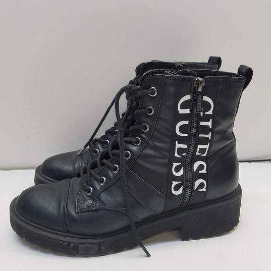 Guess Logo Ankle Combat Boots Black 10.5 image number 6