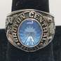 Keystone Val Sterling Silver Blue Gemstone Groton Central High Sz 10.5 Ring 17.5g image number 1