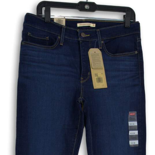 NWT Levi Strauss & Co. Womens Blue 314 Denim Shaping Straight Leg Jeans Size 31 image number 3