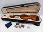 Cecillo 4 String Wooden Violin w/Case, Accessories and 2 Bows image number 1
