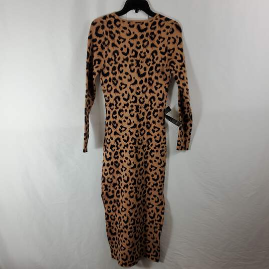 Bebe Women Animal Print Dress XS NWT image number 5