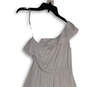 NWT Womens White One Shoulder Tiered Midi Fit and Flare Dress Size Small image number 4