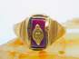Vintage 1974 10K Yellow Gold Ruby Class Ring 5.0g image number 1