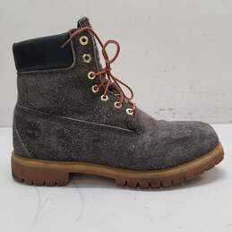 Timberlands Premium Hairy Suede 6 Inch Gray Boots Men's Size 11 M