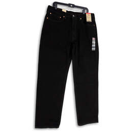 NWT Womens Black 550 Denim Dark Wash Pockets Straight Leg Jeans Size 36/32
