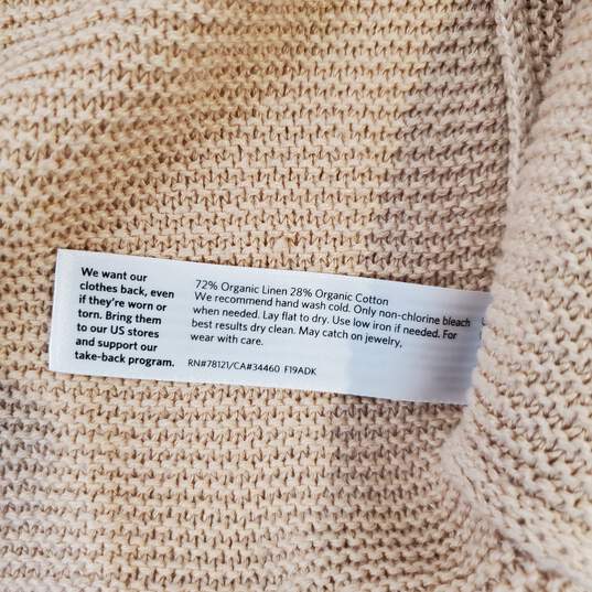Eileen Fisher Organic Cotton/Organic Linen Blend Open Front Cardigan Size 2X image number 4