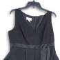 Talbots Womens Black Surplice Neck Sleeveless Tiered A-Line Dress Size 12 image number 3