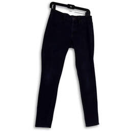 Womens Blue Denim Pockets Medium Wash Stretch Skinny Jeans Size 28