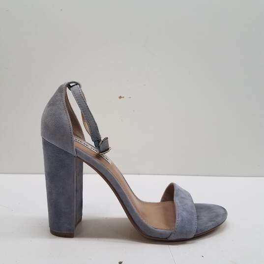 Steve Madden Carrson Grey Suede Ankle Strap Heels Women's Size 10M image number 1