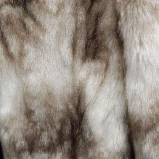 Zara Trafaluc Women's Cream/Brown Faux Fur Jacket Size S image number 4