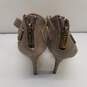 COACH Halsey Gray Leather Sandal Pump Heels Shoes Size 6 B image number 8