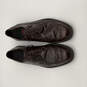 Mens Brown Leather Round Toe Low Top Lace-Up Derby Dress Shoes Size 11 D image number 1