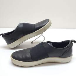 Ecco Unisex Black Leather Sneakers Size 7