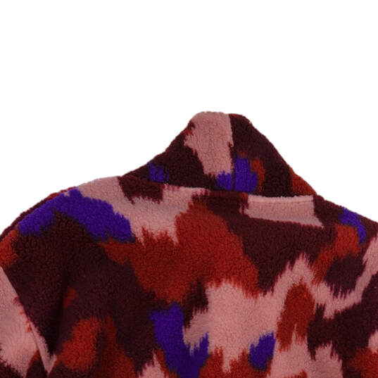 Womens Multicolor Camouflage 1/4 Zip Mock Neck Pullover Sweatshirt Size M image number 4