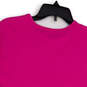 Womens Pink Round Neck Short Sleeve Regular Fit Pullover T-Shirt Size XL image number 4