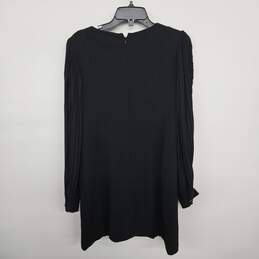 Black Long Sleeve V Neck Dress alternative image