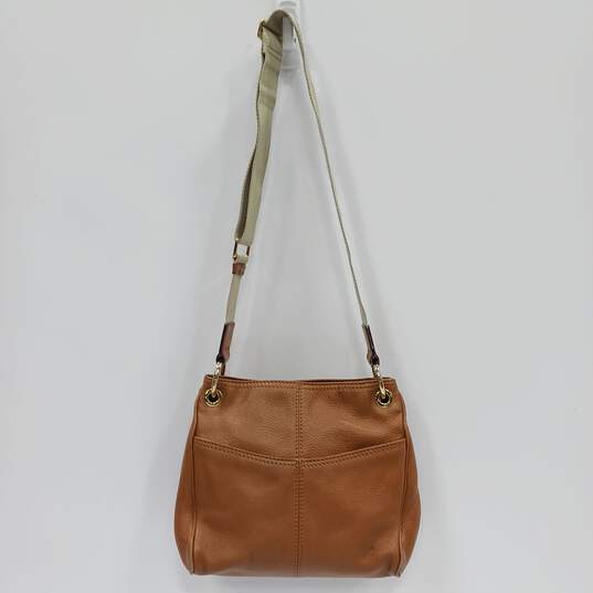 Michael Kors Light Brown Pebble Leather Cross-Body Purse Bag image number 2