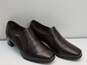 Munro American Women's Brown Leather Block Heel Comfort Shoes Size 6W image number 3
