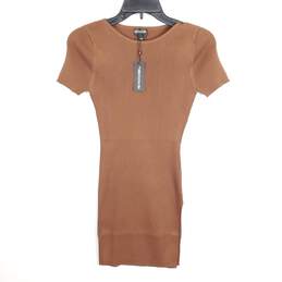 Pretty Little Thing Women Brown Knitted Dress S NWT