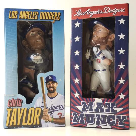Los Angeles Dodgers MLB Chris Taylor and Max Muncy Bobblehead Collectors Bundle image number 1