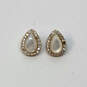 Designer Kate Spade Gold-Tone Pearl Opal Shaped Pearl Stud Earrings image number 2