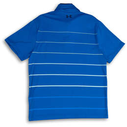 Mens Blue Spread Collar Short Sleeve Golf Polo Shirt Size Large alternative image