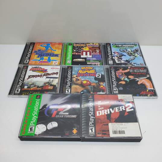 Playstation 1 - Lot of 8 Games - Driver 2 ECW Namco Racing DDR image number 1