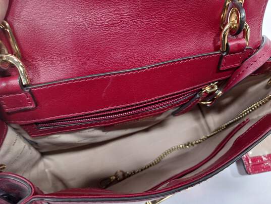 Michael Kors Carmine Red Leather Handbag w/ Shoulder Strap image number 3