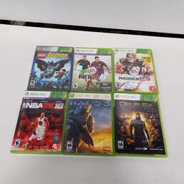 Bundle of 6 Assorted Microsoft Xbox 360 Games