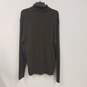 Mens Brown Knitted Long Sleeve Quarter Zip Pullover Sweater Size X-Large image number 2