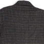 Mens Gray Notch Lapel Flap Pocket Long Sleeve Two Button Blazer Size 44 image number 4