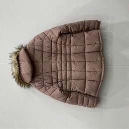 Womens Pink Long Sleeve Pockets Full-Zip Hooded Puffer Jacket Size 3X alternative image