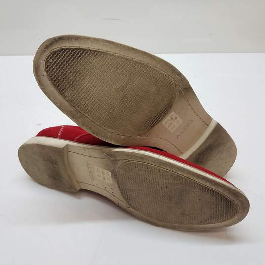 Aldo Men's Medane-61 Red Suede Oxford Shoes Size 11 image number 6