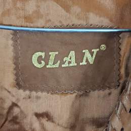 Clan Men Brown Leather Suede Jacket Sz M alternative image