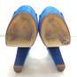 Steve Madden Gazette Blue Slingback Platform Heels Women's Size 6 image number 5