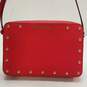 Michael Kors Saffiano Leather Sandrine Studded Crossbody Red image number 2