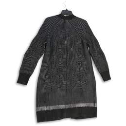 NWT Womens Black Knitted Long Sleeve Open Front Cardigan Sweater Size Large alternative image