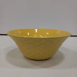 Pfaltzgraff 10" Yellow Ceramic Basket Weave Bowl alternative image