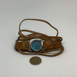 Designer Silpada Silver-Tone Brown Multilayer Strap Analog Wristwatch alternative image