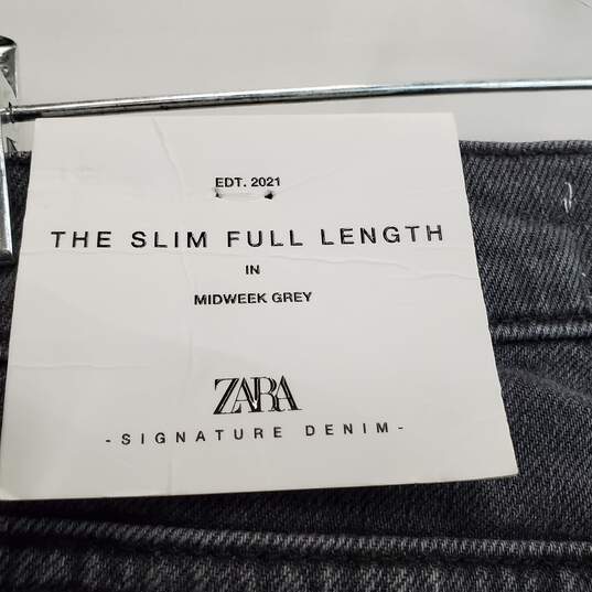Zara Slim Full Length Pants Sz 4 Tall image number 5
