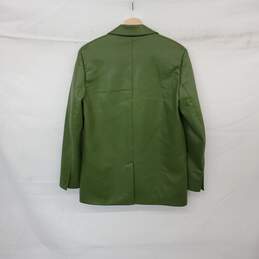 Zara Olive Green Faux Leather Lined Jacket WM Size M alternative image