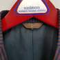Vintage maroon navy striped double breasted blazer women's 4 image number 3