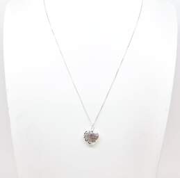 925 Amethyst Peridot Pearl Earrings Ring Bracelet & Heart Pendant Necklace 20.7g alternative image