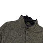 Mens Gray Heather Mock Neck Long Sleeve Knitted Pullover Sweater Size XXL image number 3