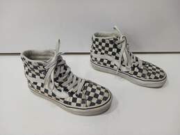 Vans Women's Black/White Checkered Hi-Top Sneakers Size 5.5 alternative image