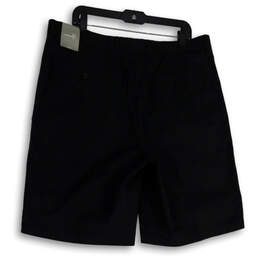 NWT Mens Black Regular Fit Flat Front Slash Pocket Chino Shorts Size 38