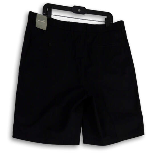 NWT Mens Black Regular Fit Flat Front Slash Pocket Chino Shorts Size 38 image number 1