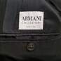 Armani Collezioni Mens Black Long Sleeve Notch Lapel Two-Button Blazer Size Large image number 3