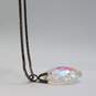 Sterling Silver Faceted Crystal Pendant Byzantine 17 1/2 Inch Necklace 63.5g image number 2